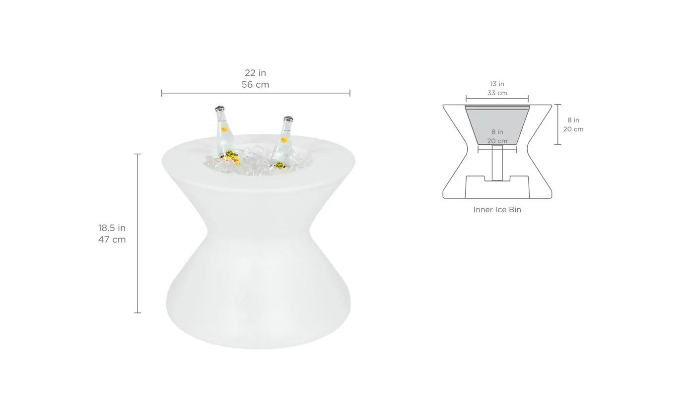 Tall Ice Bin Side Table